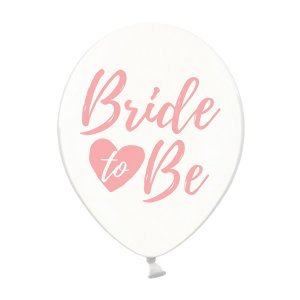 Ballonger - Bride to be - Clear/Rosa - 6-pack