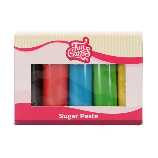 Sugarpaste/Sockerpasta - Mixpack - F�rgglad - FunCakes - 5x100g