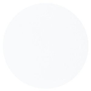 Tjock trtbricka - Rund Vit med veckad kant - 1,2 cm tjock, 25 cm i diameter