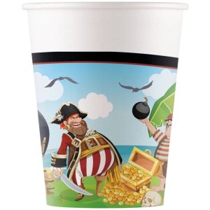 Pappmuggar - Pirater - 200 ml - 8-pack