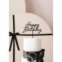 Cake Topper - Happy Birthday - Akryl - Svart