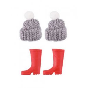 Nissens st�vlar och varm m�ssa - R�d/Gr�
