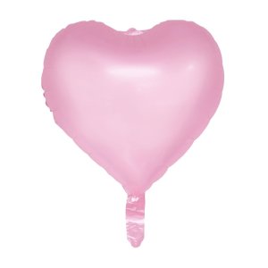 Folieballong - Hj�rtan - Rosa Pastell