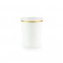 Pappersmugg Vita med Guldkant