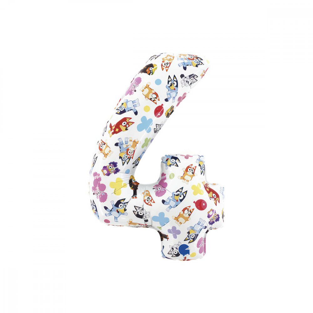 Ballongsiffra - Bluey - Fyra - 66 cm - Sifferballonger, Ballonger