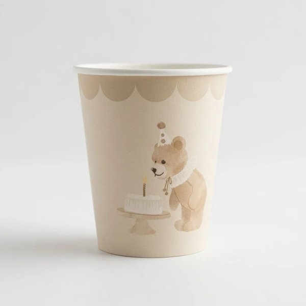Pappmuggar - Birthday Bear - Lavenders Blue - 8-pack