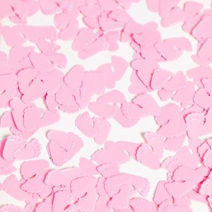 Bordskonfetti - Bebisf�tter - Rosa - 14g