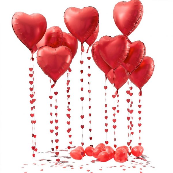 Ballongkit - Röda hjärtan - LOVE Ballongkit - Röda hjärtan - LOVE