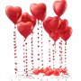 Ballongkit - Rda hjrtan - LOVE