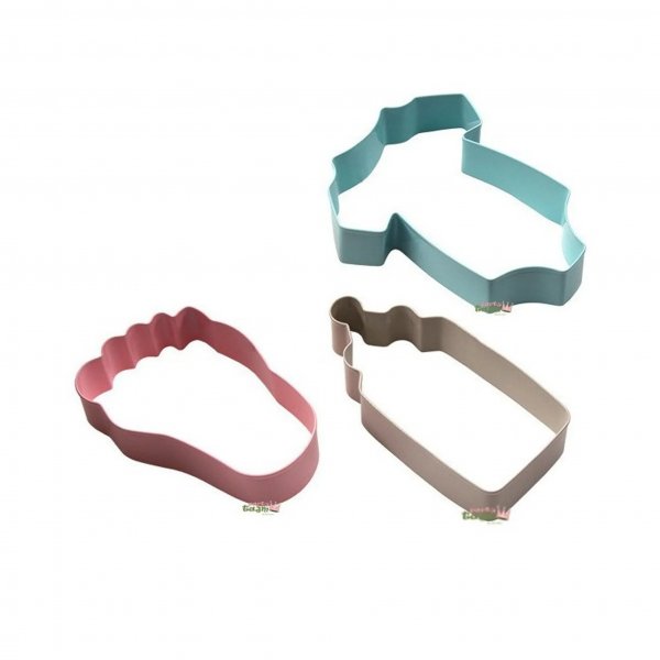 Utstickare - Baby: flaska, fot, body - 3-pack