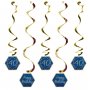Girlanger 40 �r Marinbl� & Guld