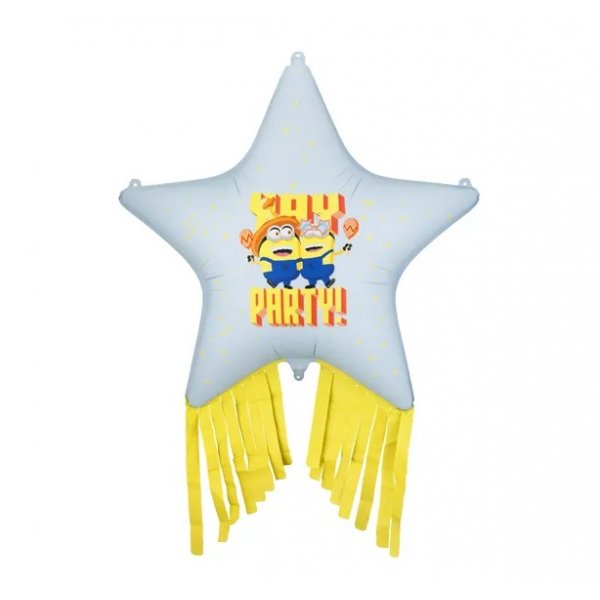 Folieballong - Minions - Stj�rna med tassel - 72 cm
