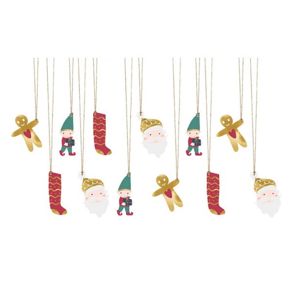Gift Tags - Santas Mix - 12-pack Gift Tags - Santas Mix - 12-pack