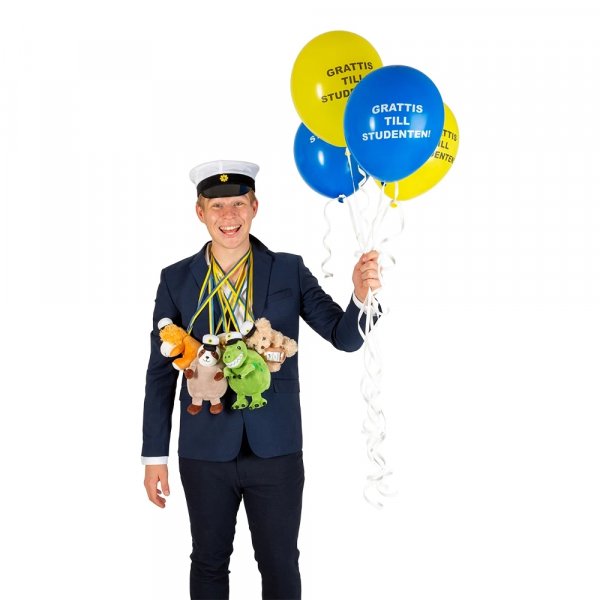 Ballonger - Student - Bl�/Gul - 8-pack