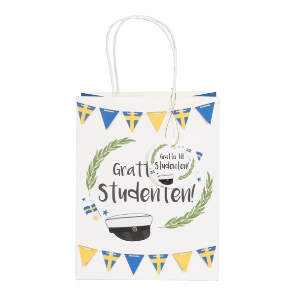Presentp�se - 17,5 x 23 cm - Grattis till studenten!