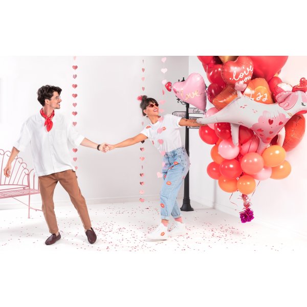 Konfetti - Hjrtan - Ljusrosa - 15 g