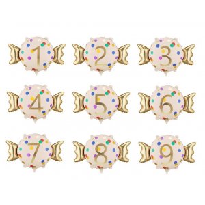 Folieballong - Candy - Siffra 1-9