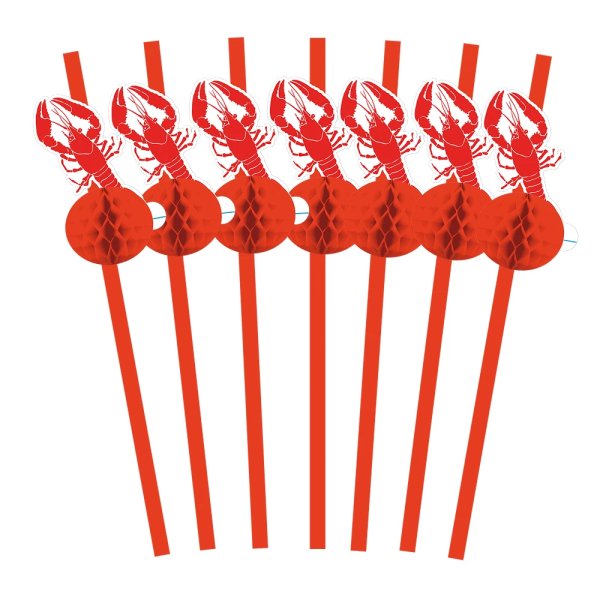 Sugrör - Kräftor Honeycomb - 8-pack Sugrör - Kräftor Honeycomb - 8-pack