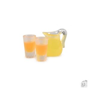 Nissetillbeh�r - Tillbringare och glas med apelsinjuice