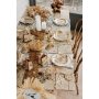 Bordsl�pare i tyg - Natur - 28 cm x 3 m