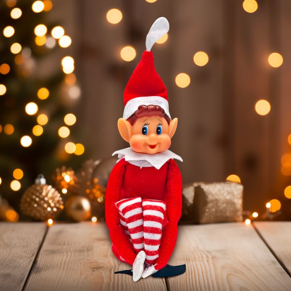 Elf on a shelf - 40cm - Röd - Nisse Elf on a shelf - 40cm - Röd - Nisse