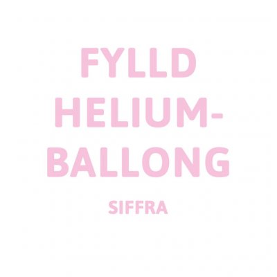 Fylld heliumballong - Storlek: Siffra - 1m