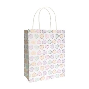 Presentp�se med hj�rtan - Pastell - 17x21 cm