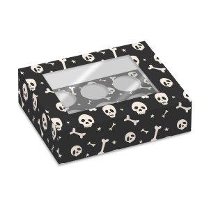 Cupcakebox Halloween Skeleton för 6 cupcakes - 2-pack Cupcakebox Halloween Skeleton för 6 cupcakes - 2-pack