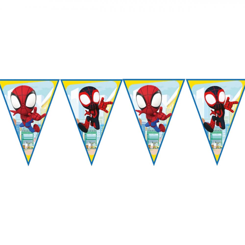 Vimpelgirlang Spidey & Hans Fantastiska Vänner 2,3m – Vimplar till kalas, Kalasdekorationer