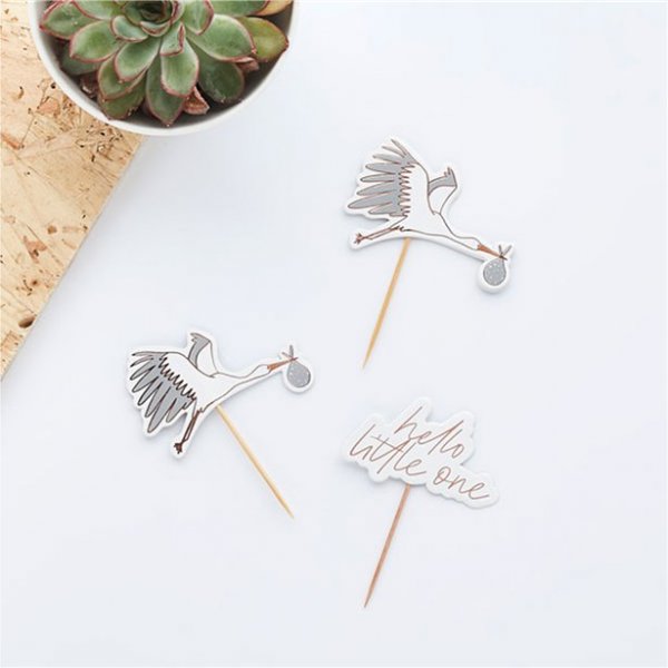 Cake Picks - Hello little one - 6-pack