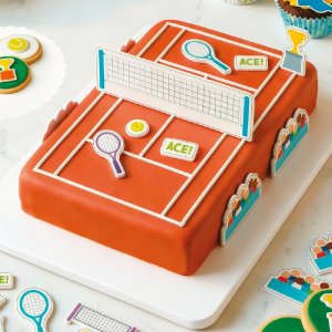 Cake Topper - Tennis - Nät, racket mm - Ätbart Cake Topper - Tennis - Nät, racket mm - Ätbart