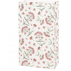 Presentppåsar - Blommor - Rosa - 8-pack