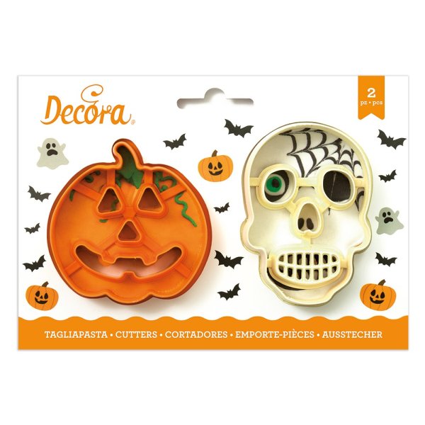 Utstickare - Pumpa & d�dskalle - Halloween