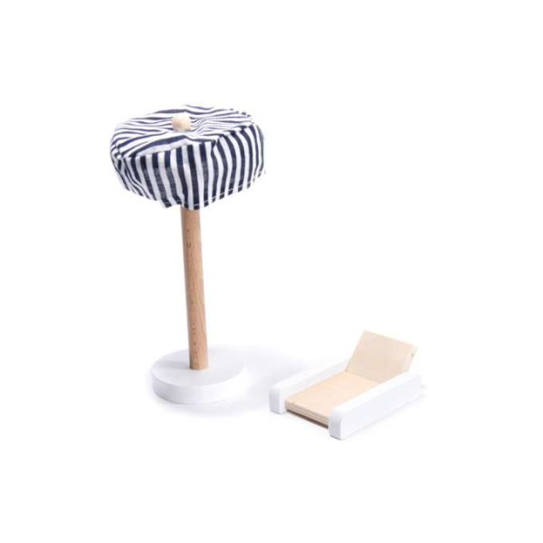Docksk�p i MDF med LED-belysning 78 cm Vit inklusive 16 m�bler - Byggsats