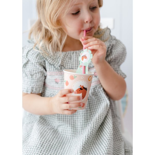 Sugrör i hästtema - 6 st Sugrör i hästtema - 6 st