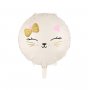 Folieballong Katt vit