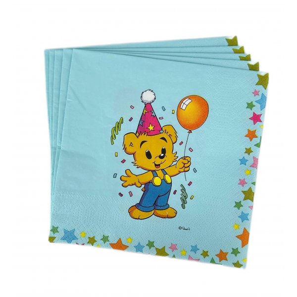 Servetter - Bamse Party - 33x33cm - 16st