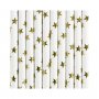 Papperssugr�r med stj�rnor, guld, 10-pack