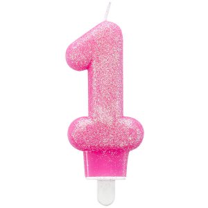 T�rtljus - 1:a - Rosa glitter