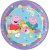 Papptallrikar - Greta Gris - Lila - 23 cm - 8-pack