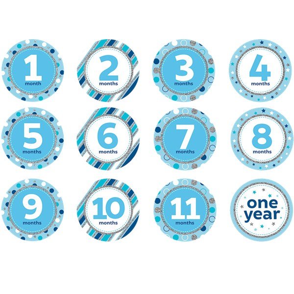 Milestone Stickers - Bl - 12-pack