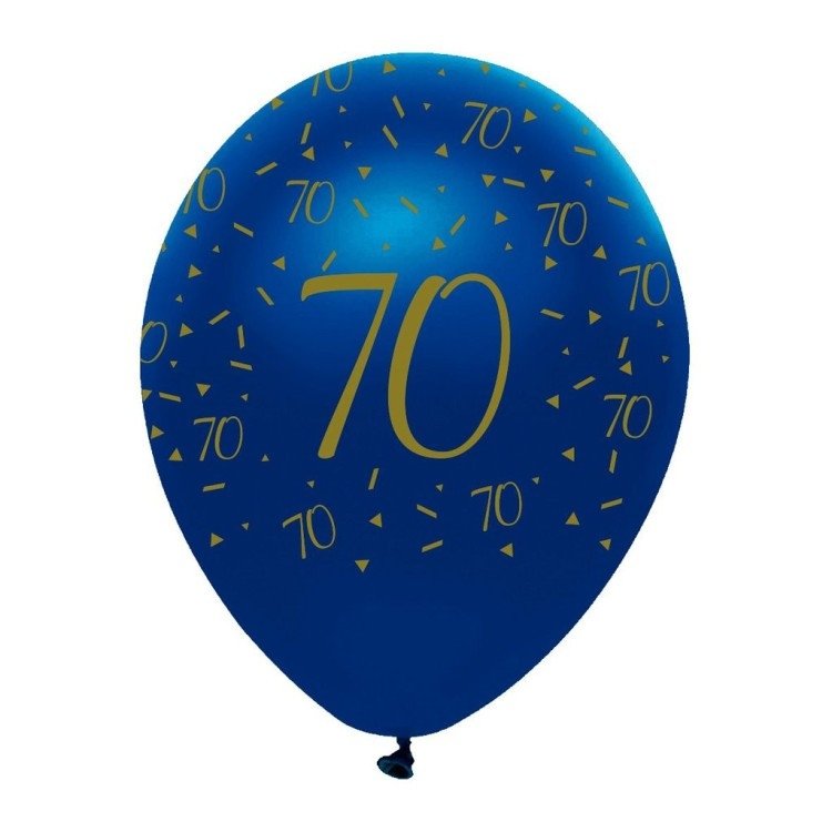 Ballonger 70 år Marinblå & Guld - Fyndhörnan