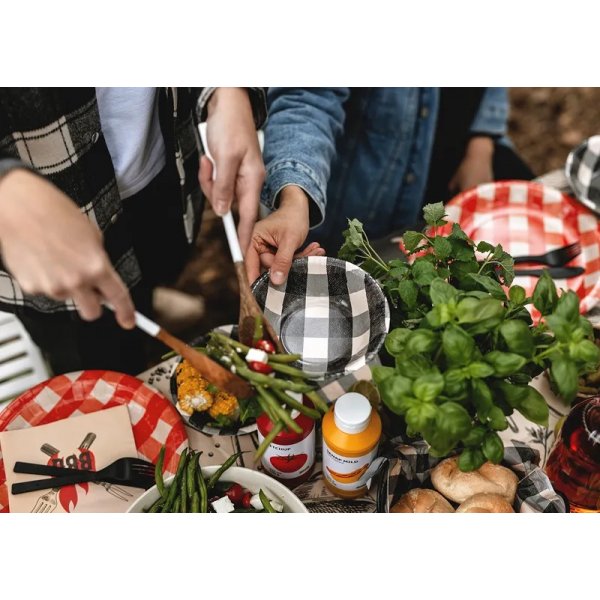 Papptallrikar - Svartrutiga - 6-pack Papptallrikar - Svartrutiga - 6-pack