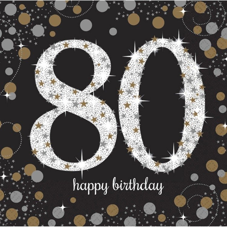 Servetter Sparkling 80 år - Fyndhörnan