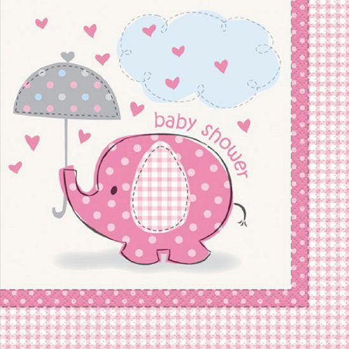 Servetter - Umbrellaphants - Rosa - 16-pack