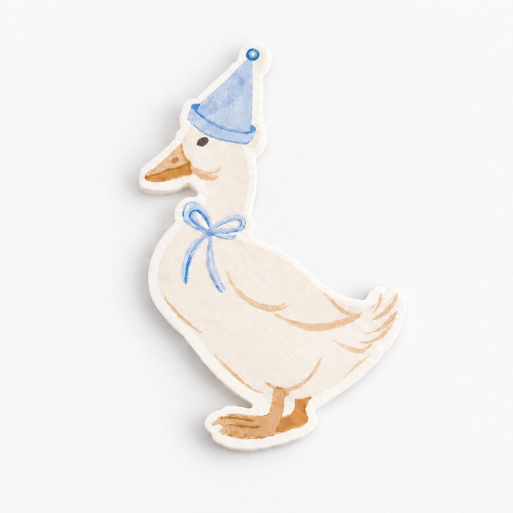 Servetter - Anka - Birthday Duck - Lavenders Blue - 16-pack - Servetter till kalas