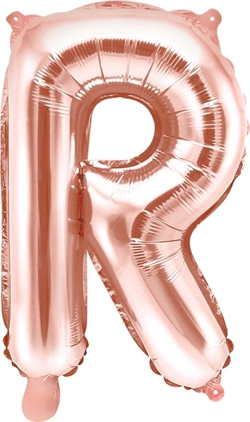 Bokstavsballonger – Roséguld – 35 cm – Bokstav: R – Bokstavsballonger, Ballonger