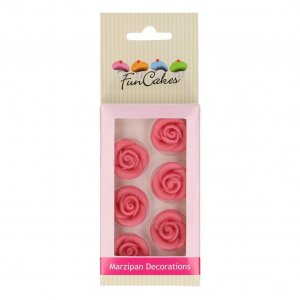 Marsipanrosor - 6-pack - Rosa