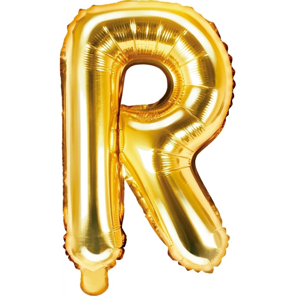 Bokstavsballonger – Guld – 35 cm – Bokstav: R – Bokstavsballonger, Ballonger
