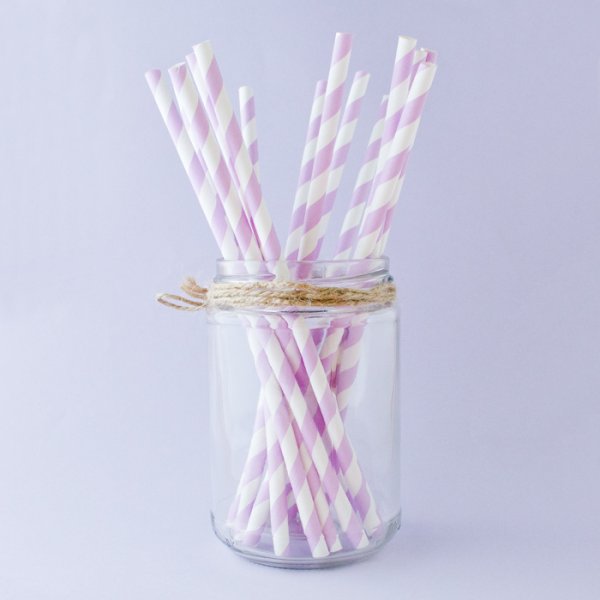 Sugrör - Randigt - Lila - 10-pack Sugrör - Randigt - Lila - 10-pack
